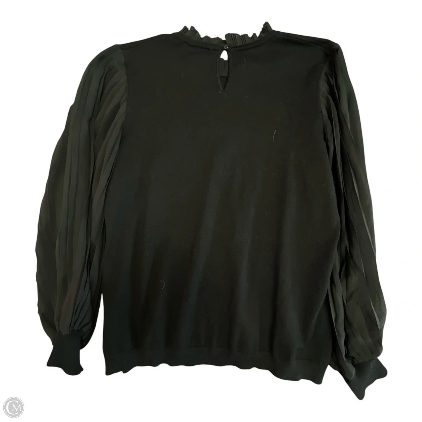Top Long Sleeve By Adrianna Papell In Black, Size: L