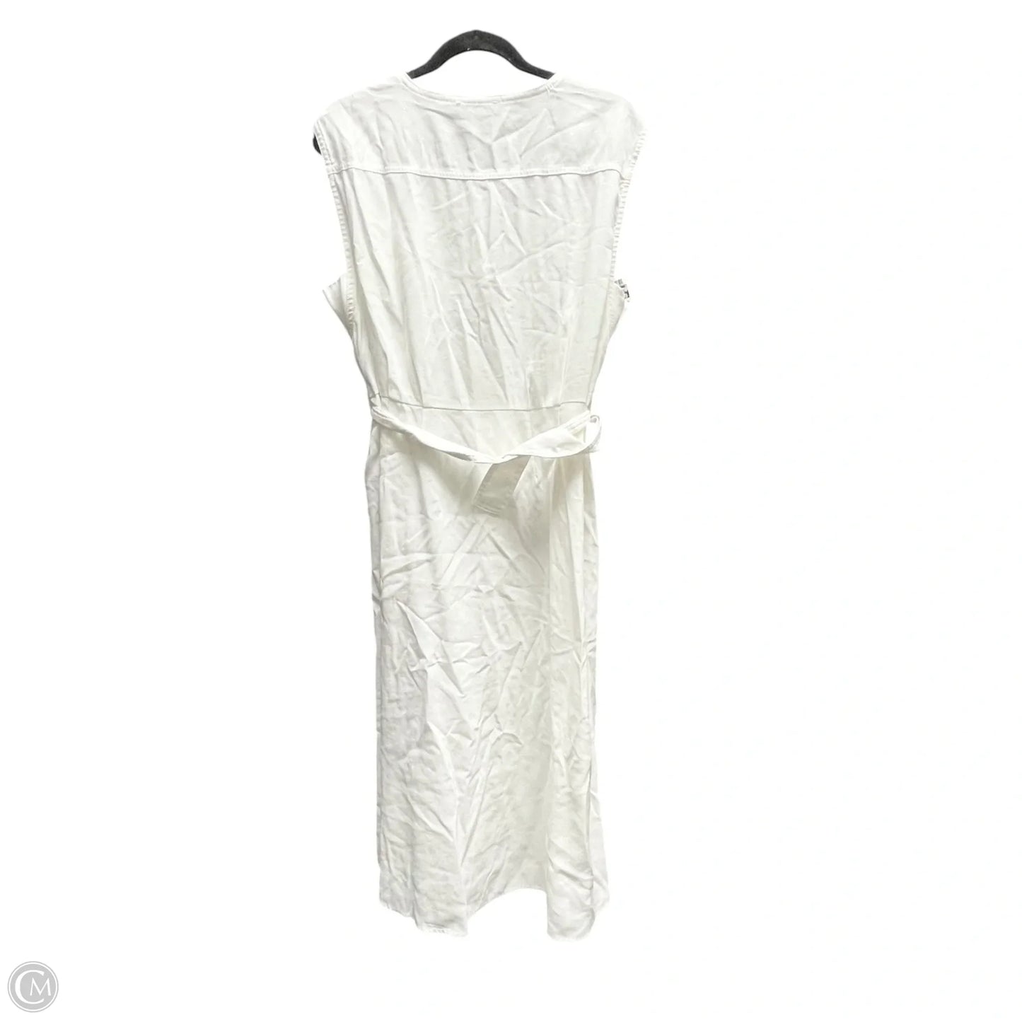 Dress Casual Midi By Calvin Klein In White, Size: Xl