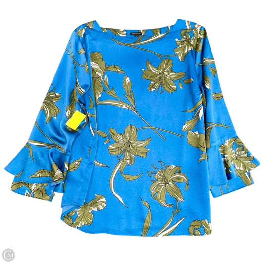 Blouse 3/4 Sleeve By Ann Taylor In Floral Print, Size: Xl