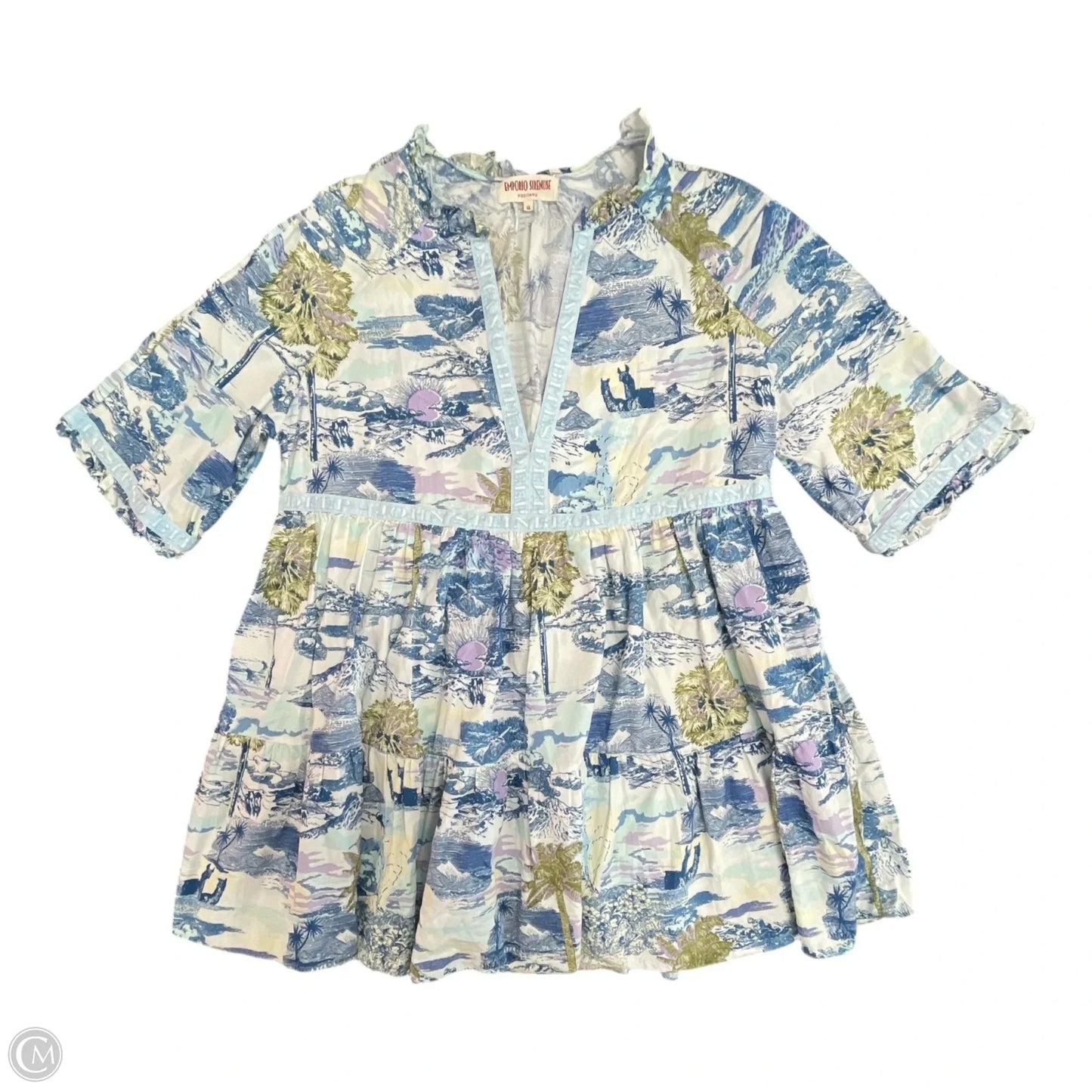 Dress Casual Short By EMPORIO SIRENUSE In Tropical Print, Size: L