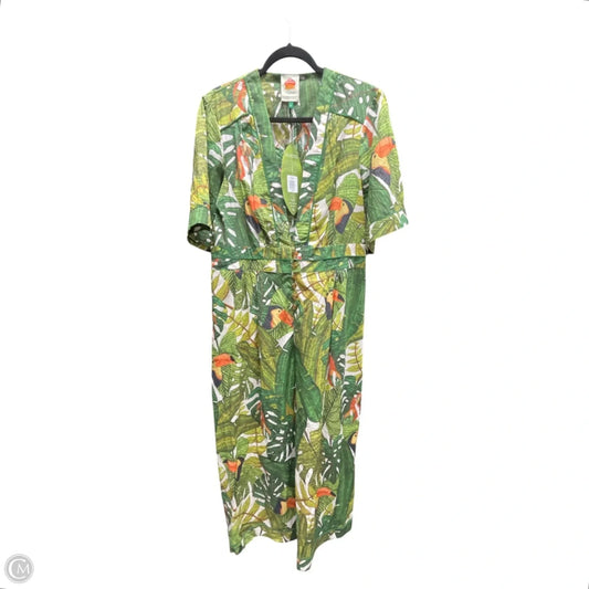 Jumpsuit Designer By Farm Rio In Tropical Print, Size: Xl