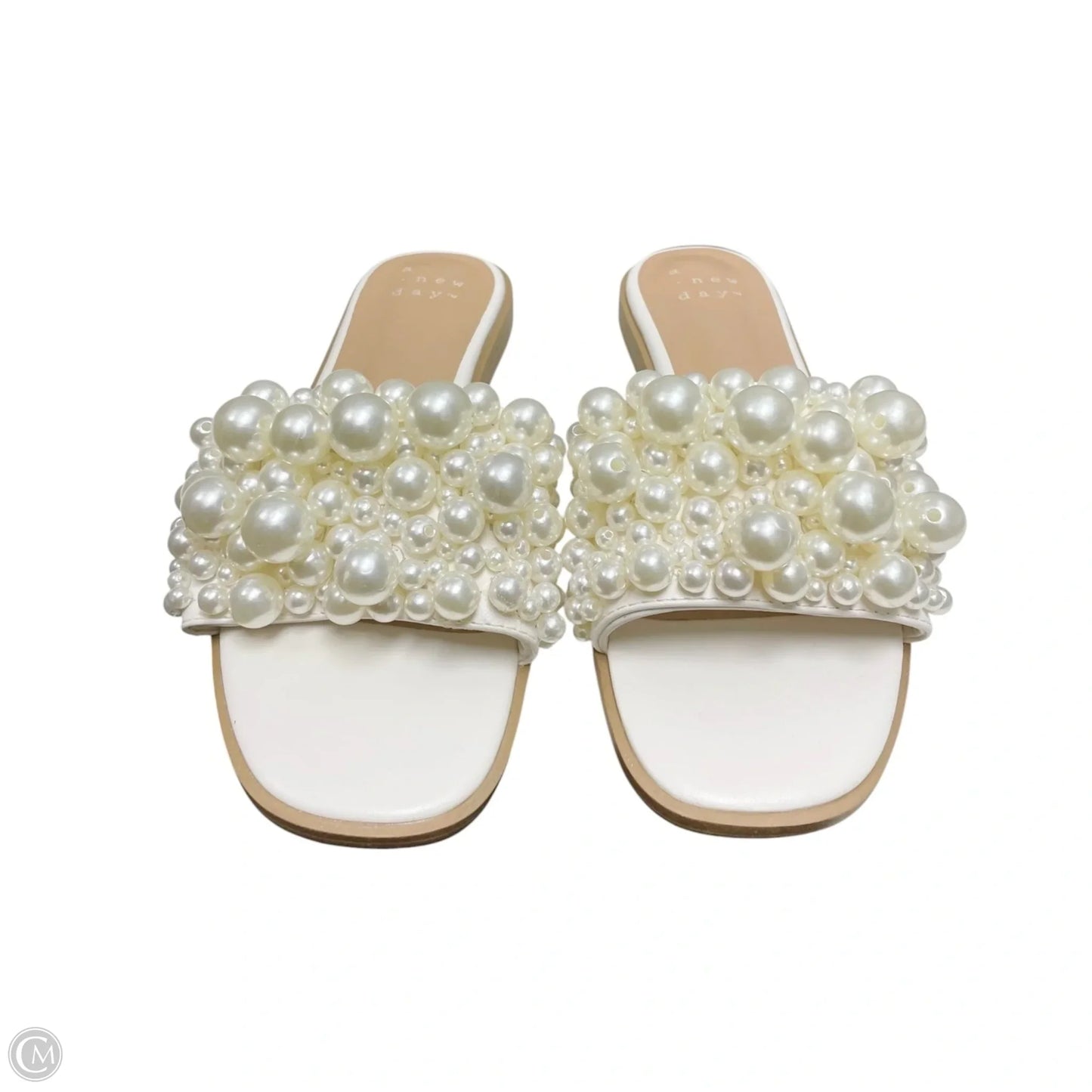 Sandals Flats By A New Day In Cream & Tan, Size: 6.5