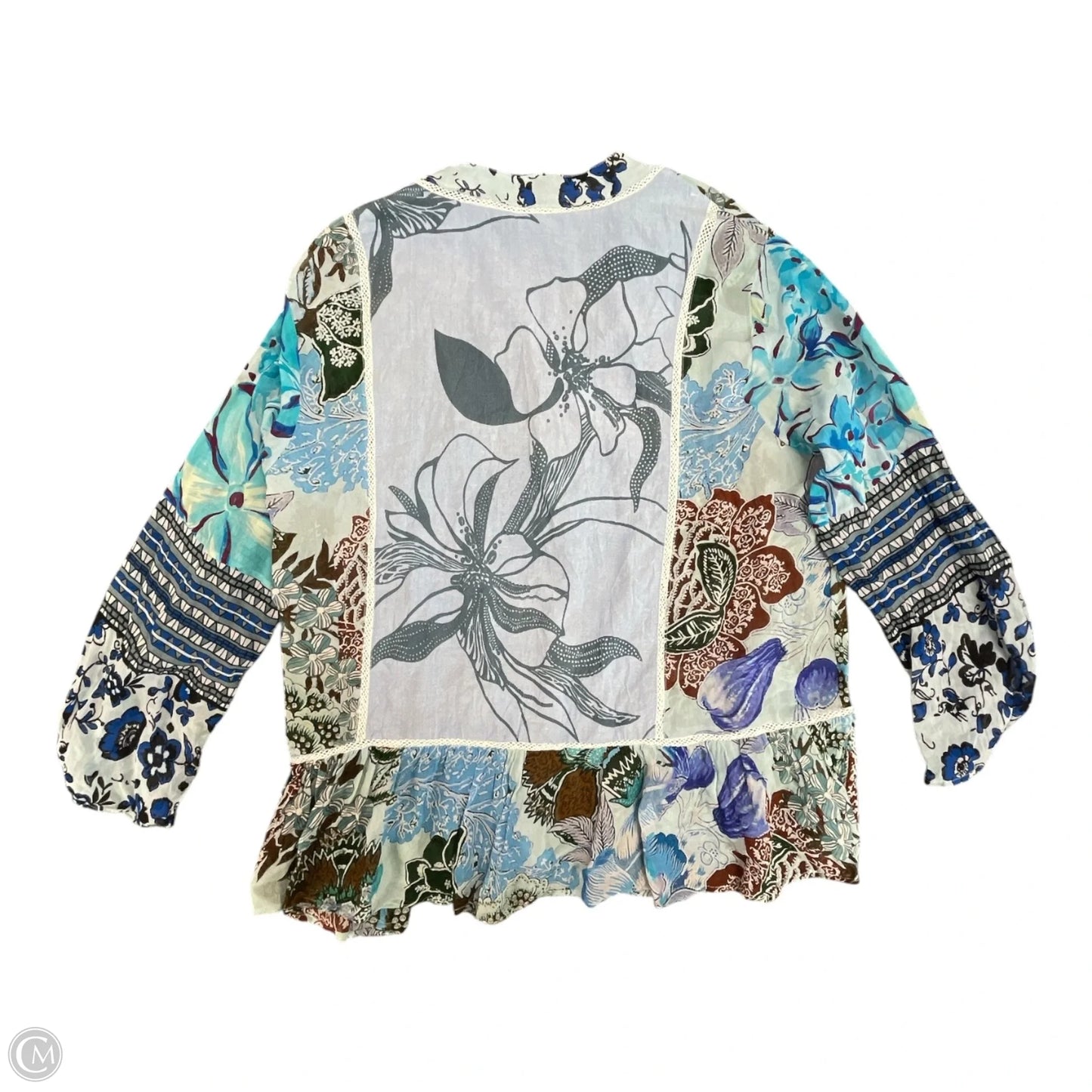 Blouse Long Sleeve By Soft Surroundings In Floral Print, Size: Xlp