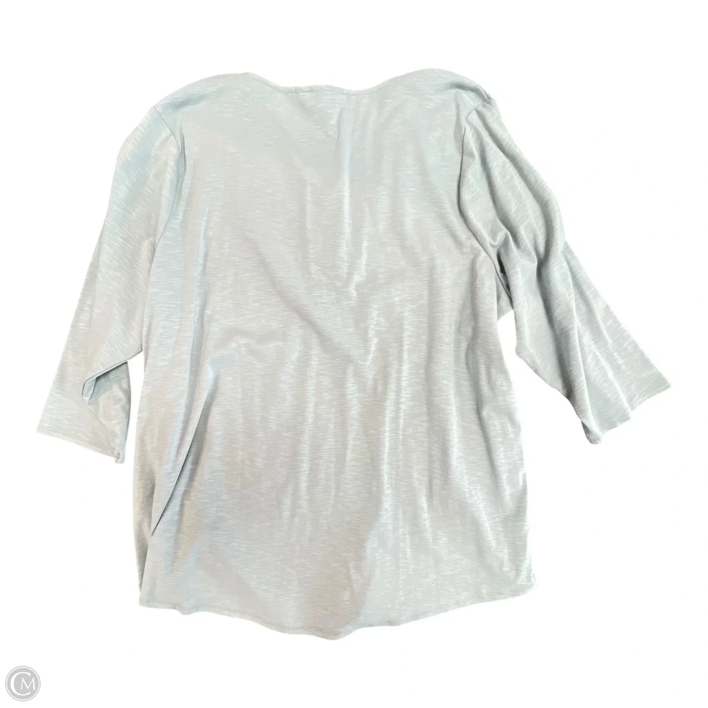 Top 3/4 Sleeve By Cj Banks In Aqua, Size: 2x