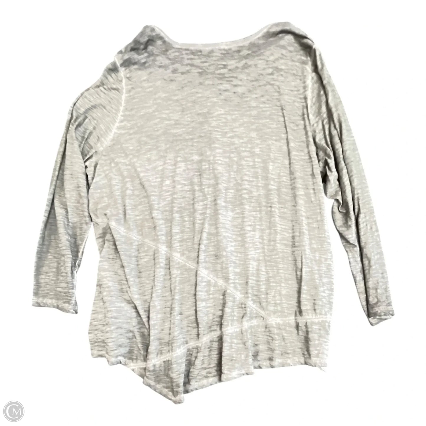 Top Long Sleeve By Logo In Taupe, Size: 2x