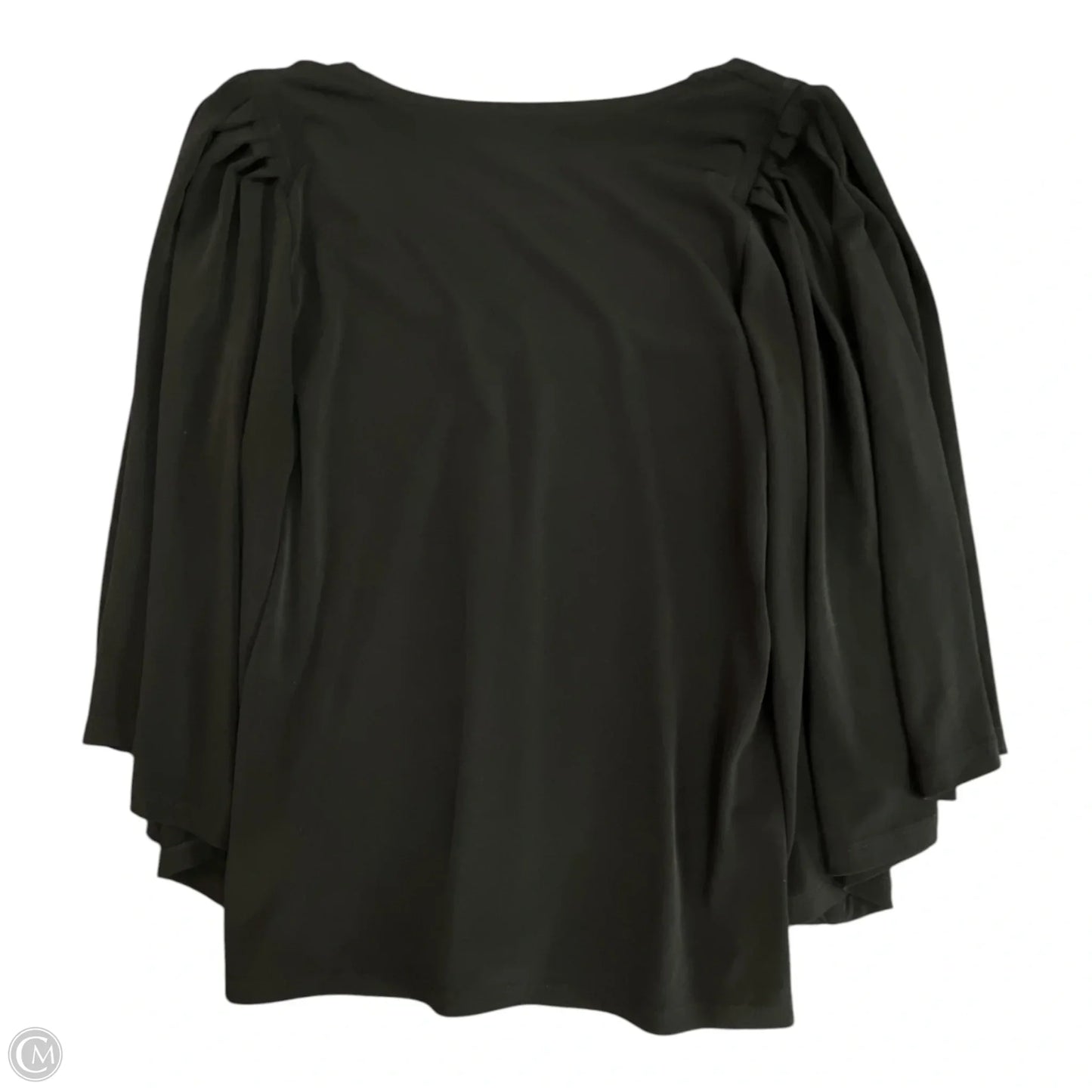 Top 3/4 Sleeve Basic By Banana Republic In Black, Size: L