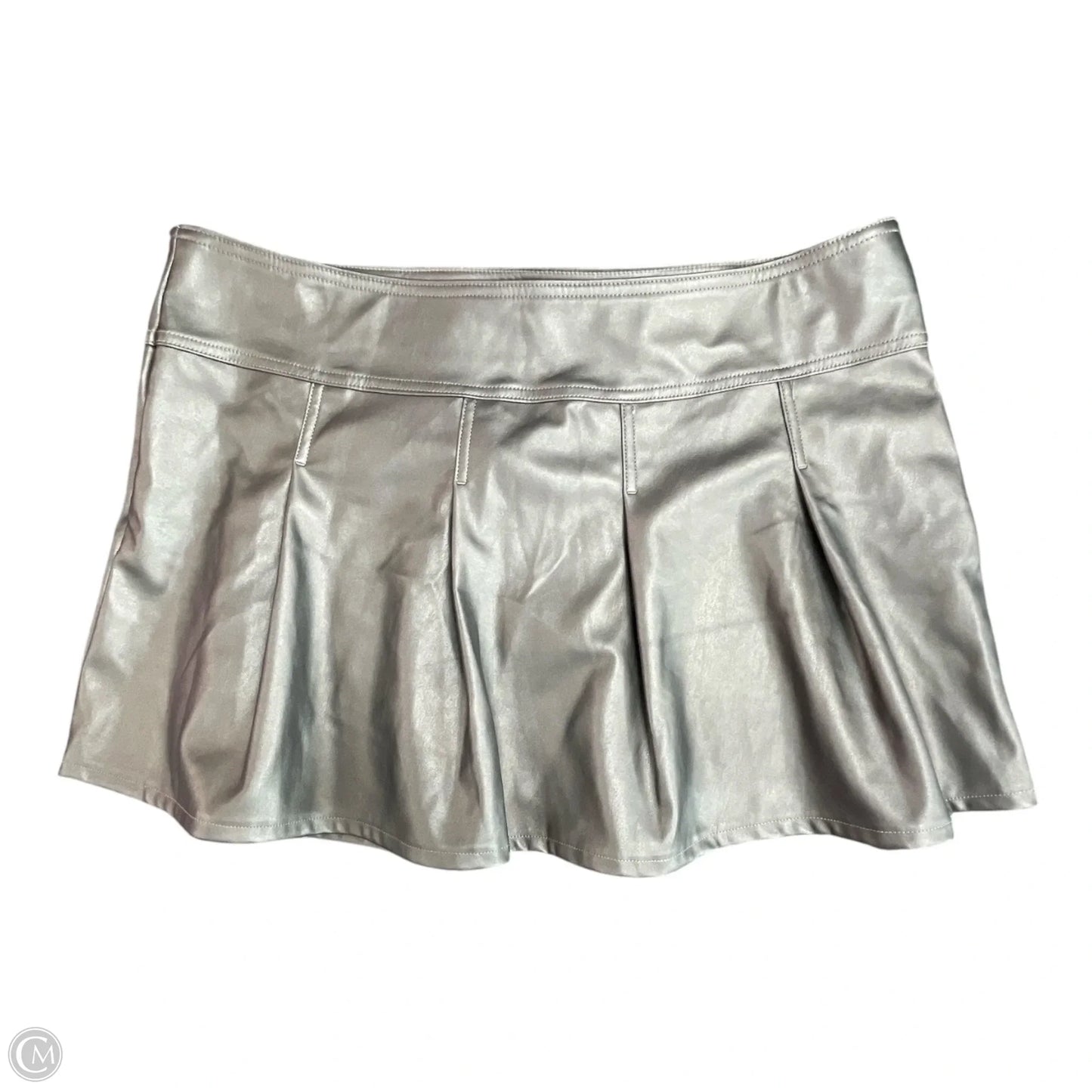 Skirt Mini & Short By Celebrity Pink In Silver, Size: Xxl