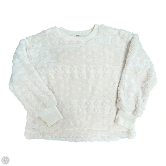 Sweatshirt Crewneck By Free People In Ivory, Size: Xl