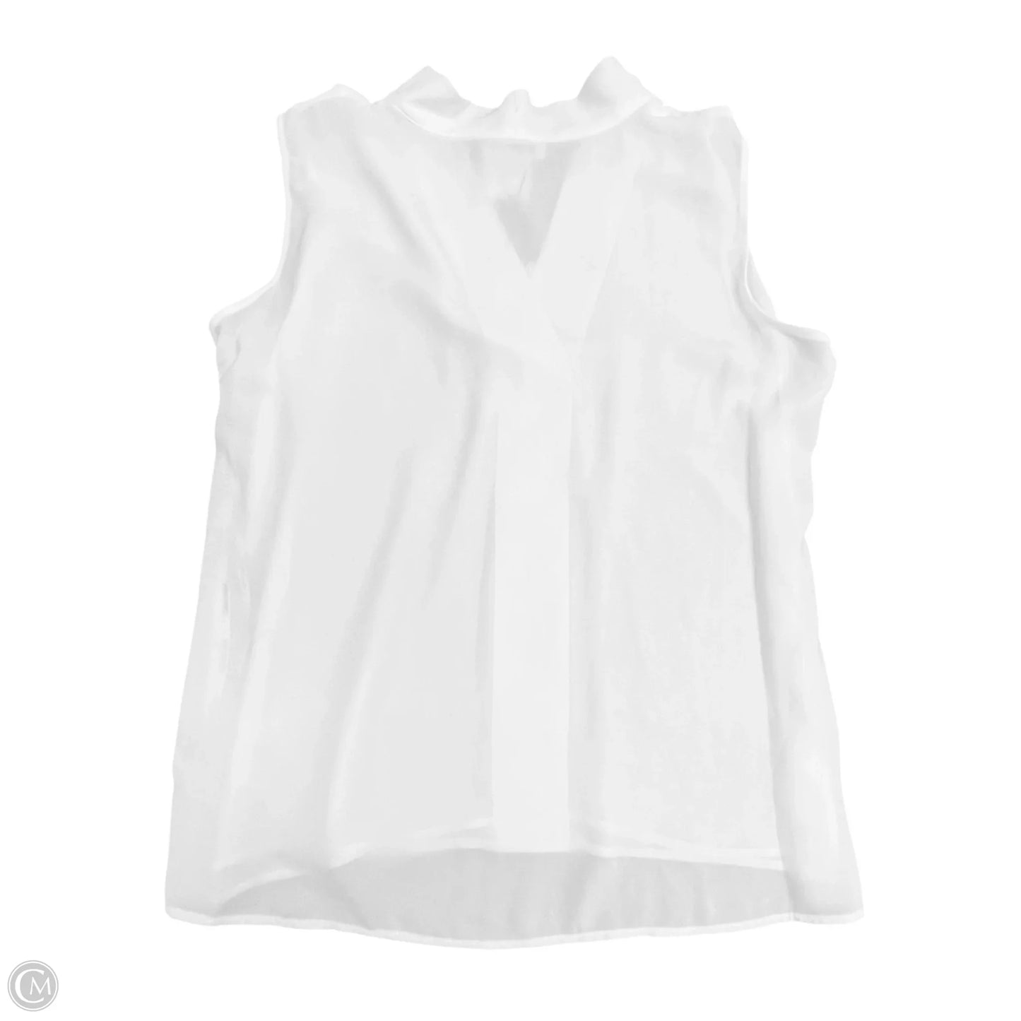 Blouse Sleeveless By Calvin Klein In White, Size: M