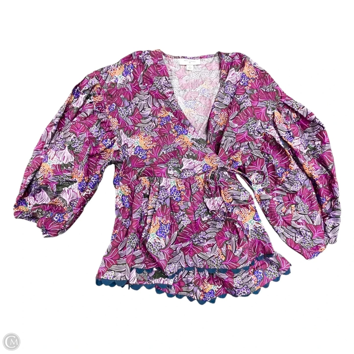 Blouse 3/4 Sleeve By Target-designer In Floral Print, Size: S