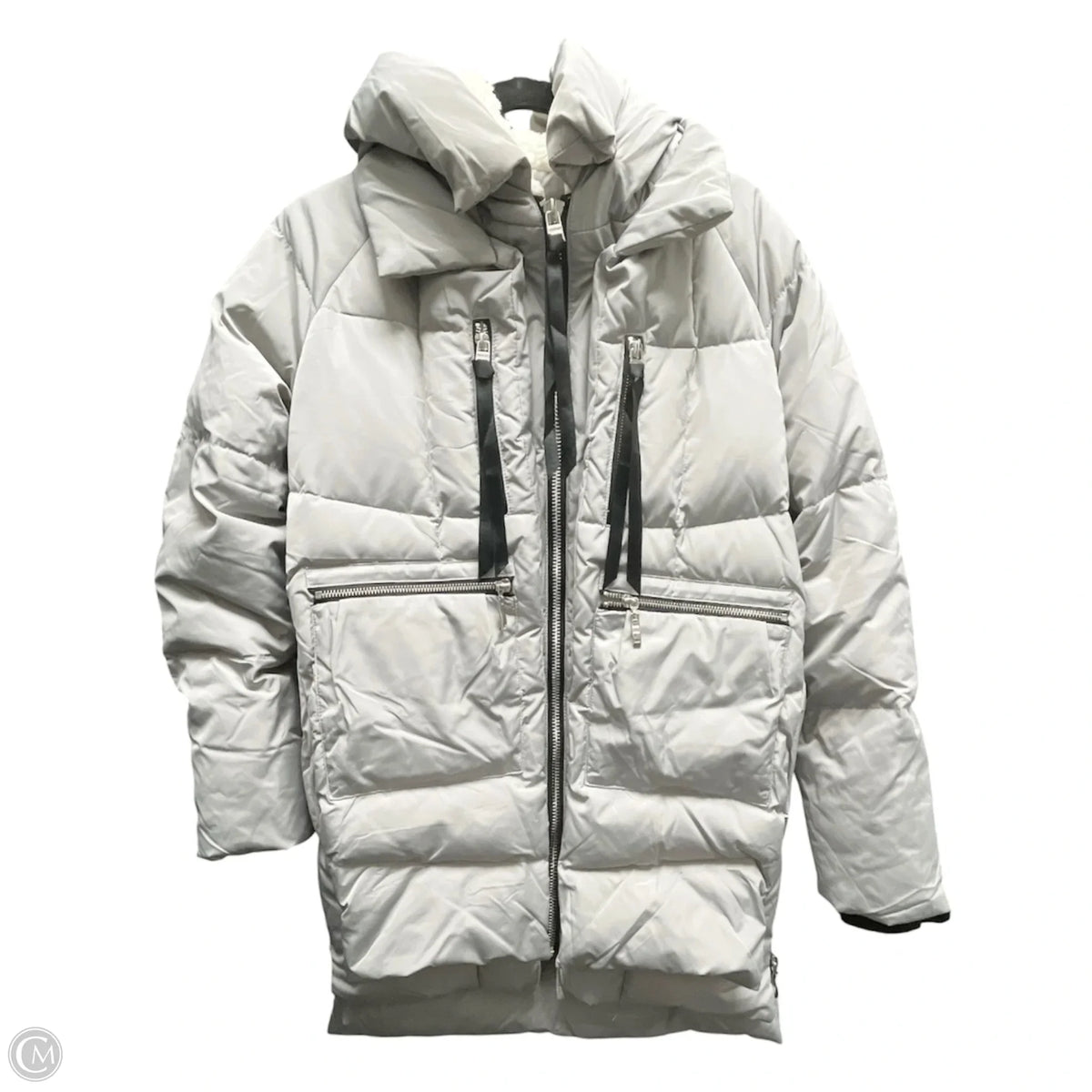 Coat Puffer & Quilted By OROLAY In Grey, Size: S