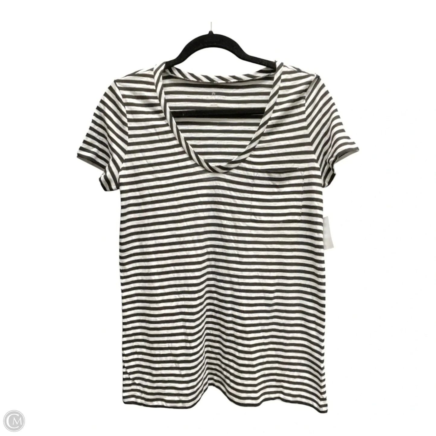 Top Short Sleeve By Caslon In Striped Pattern, Size: S