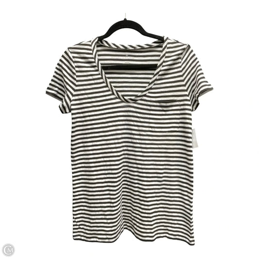 Top Short Sleeve By Caslon In Striped Pattern, Size: S