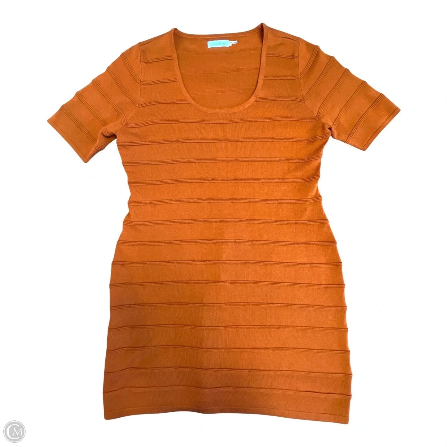 Dress Casual Short By Calvin Klein In Orange, Size: L