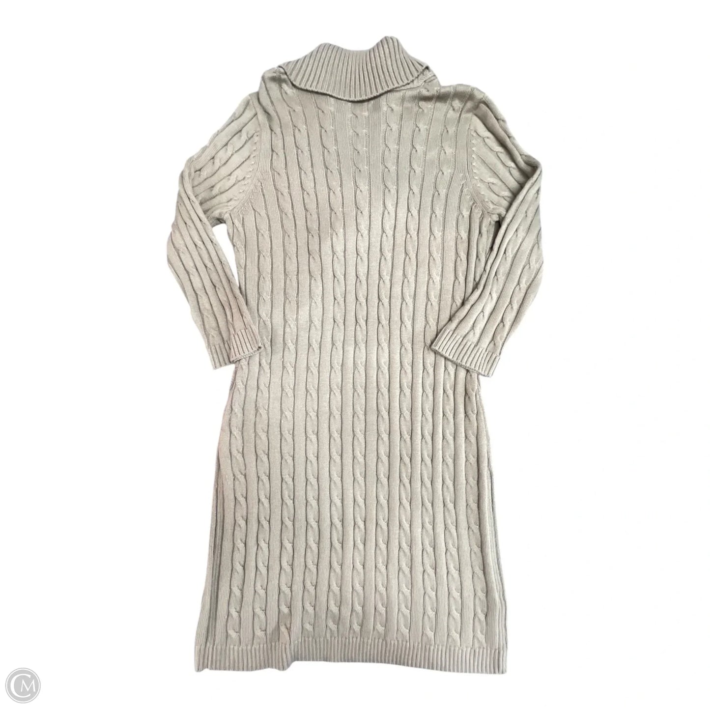 Dress Sweater By Calvin Klein In Brown, Size: L