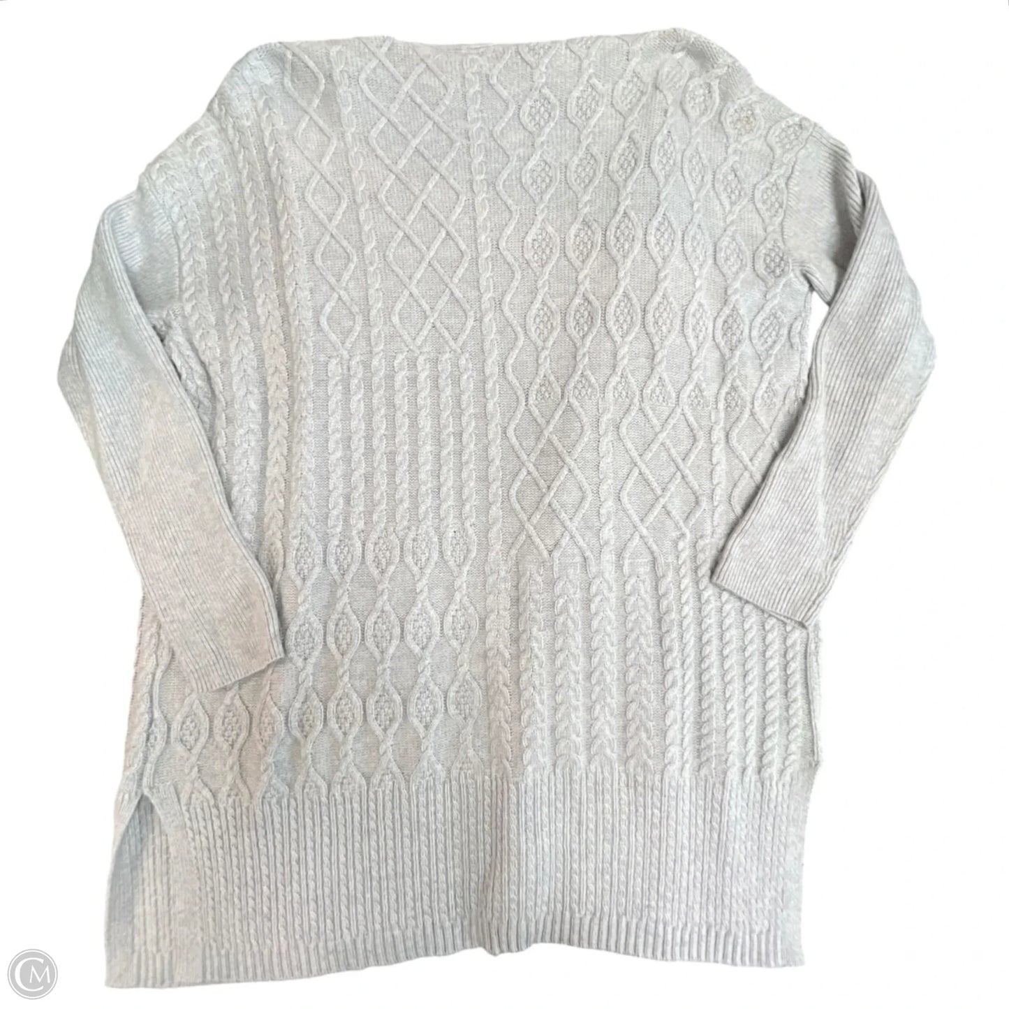Sweater Cardigan By Chicos In Grey, Size: Xl