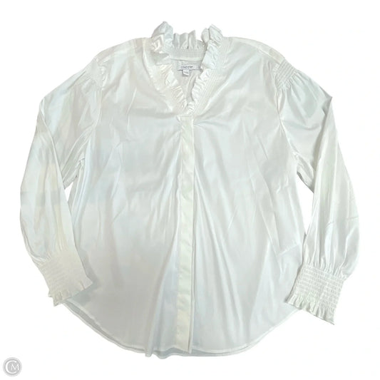 Top Long Sleeve By Chicos In White, Size: Xl