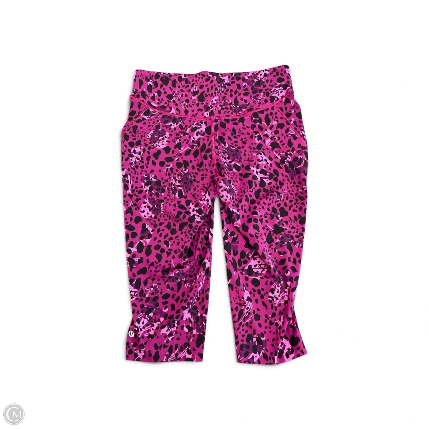 Athletic Capris By Lululemon In Animal Print, Size: 12