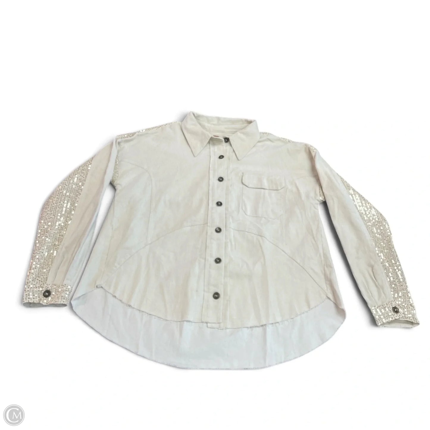 Jacket Shirt By Umgee In Cream, Size: M