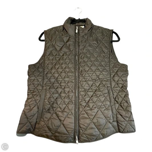 Vest Puffer & Quilted By Talbots In Brown, Size: S