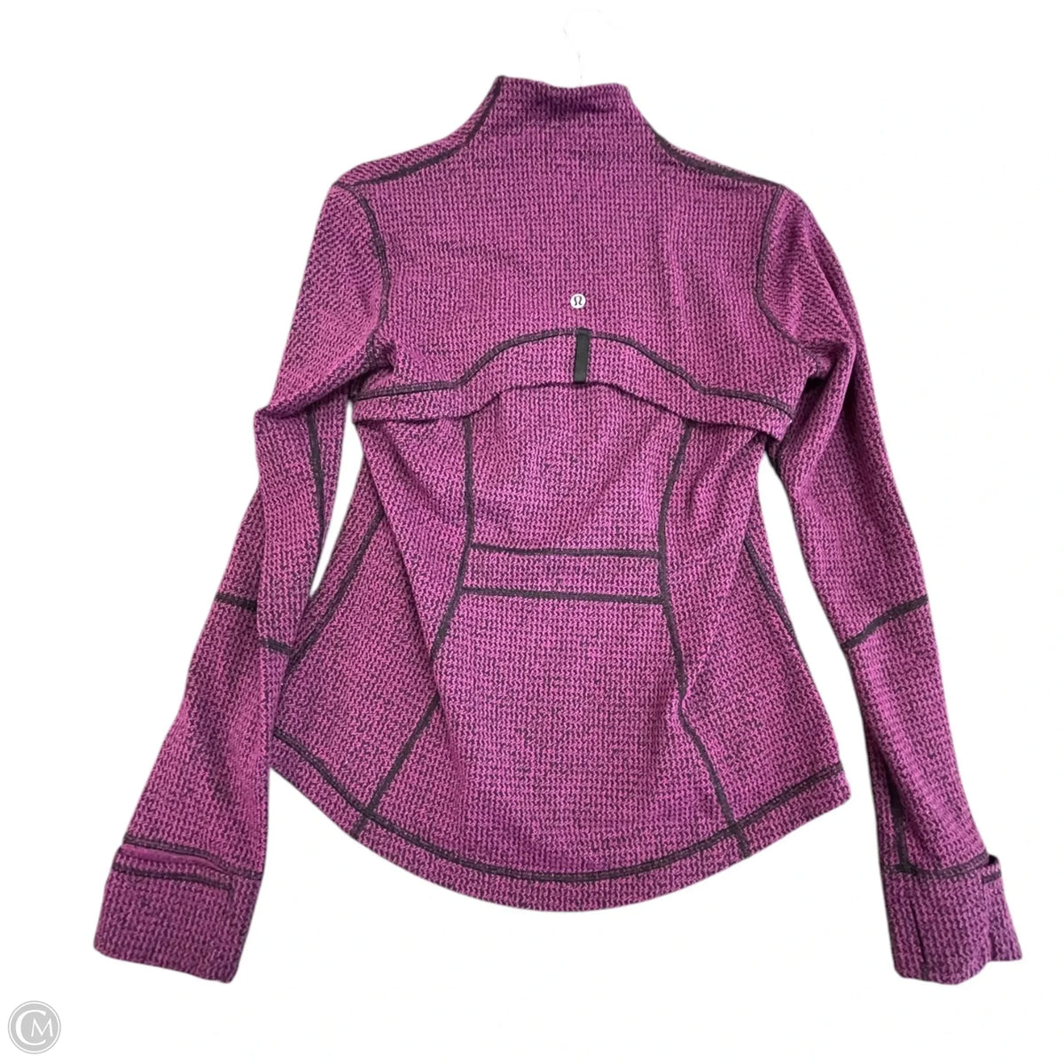 Athletic Jacket By Lululemon In Black & Purple, Size: 8