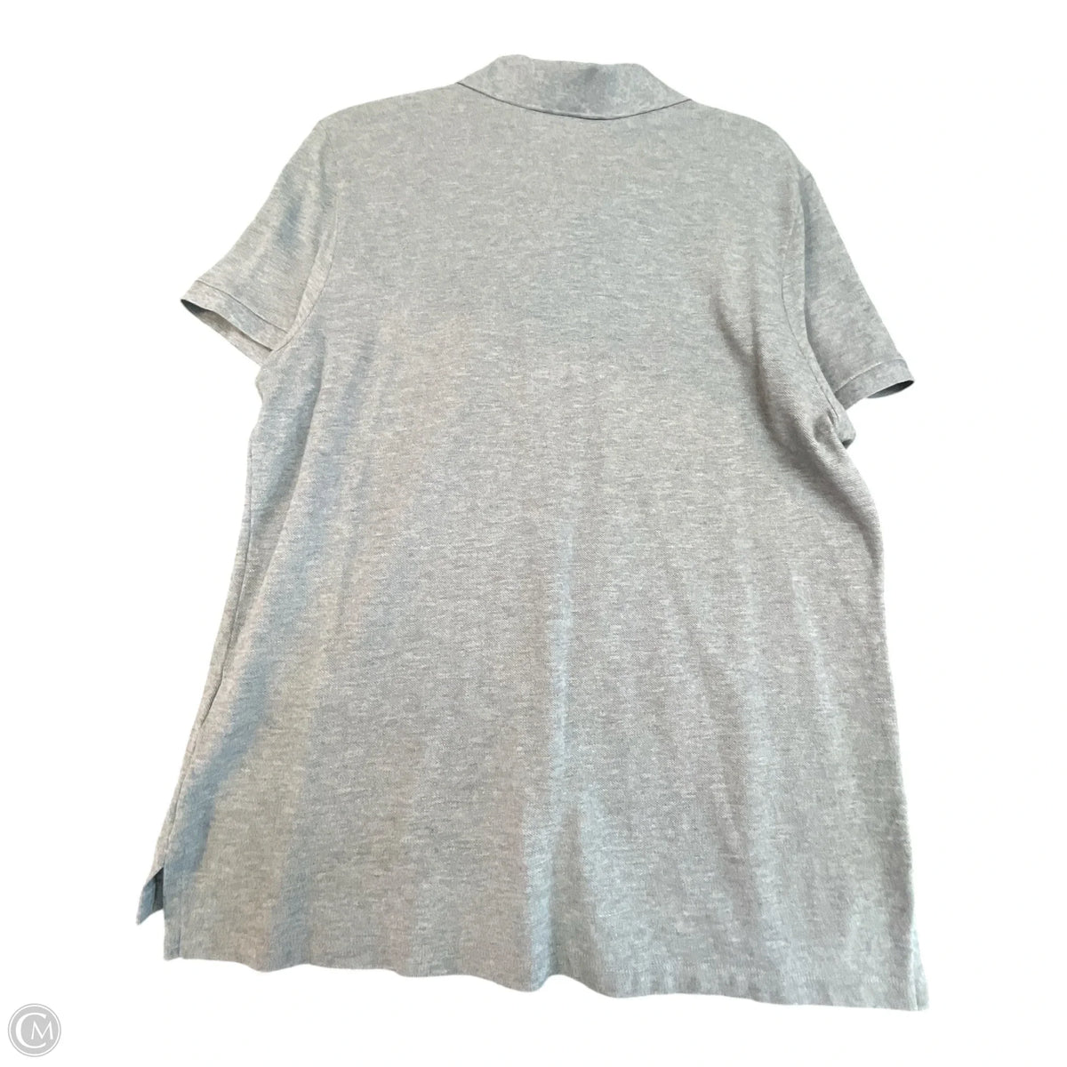 Top Short Sleeve By Lacoste In Grey, Size: L