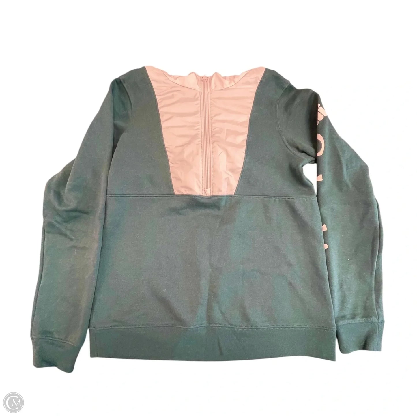 Sweatshirt Hoodie By Columbia In Green & Pink, Size: S