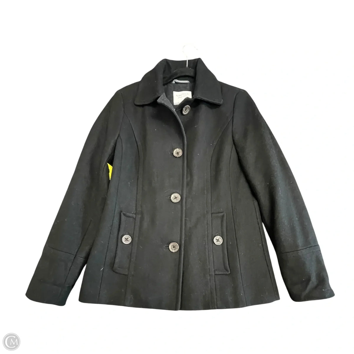 Coat Wool By Nautica In Black, Size: S