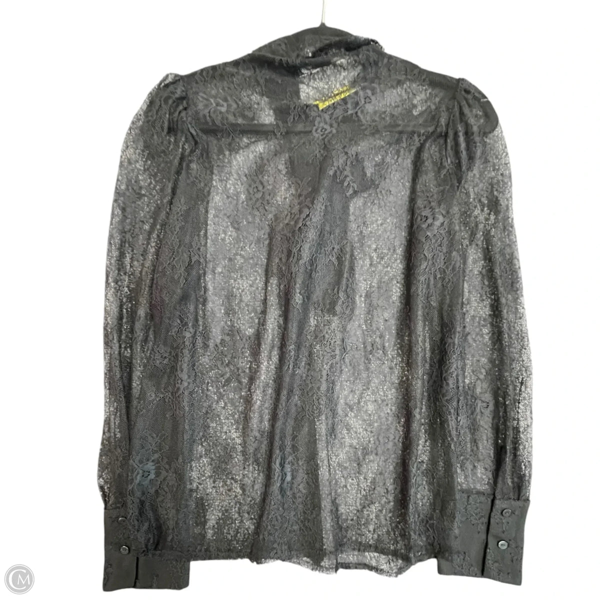 Blouse Long Sleeve By Mng In Black, Size: S