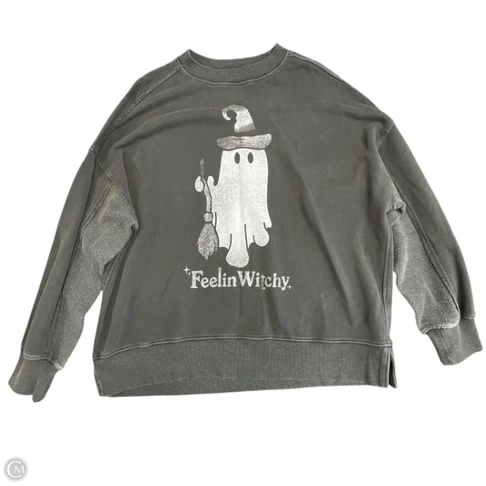 Sweatshirt Crewneck By Aerie In Grey, Size: M