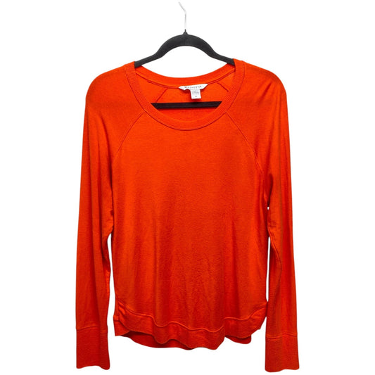 Athletic Top Long Sleeve Crewneck By Athleta In Orange, Size: M