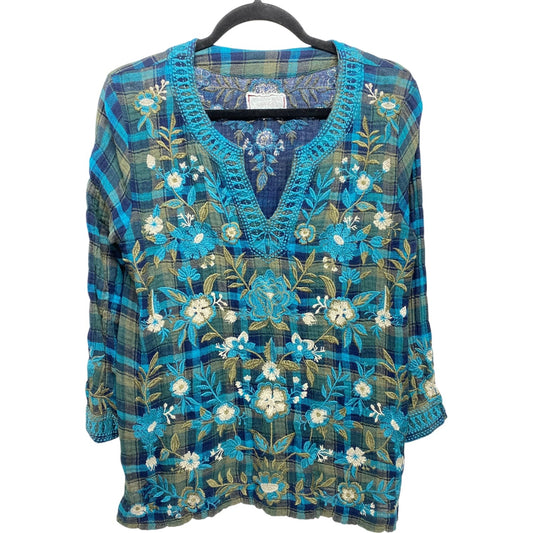 Top Long Sleeve By Johnny Was In Floral Print, Size: Xs