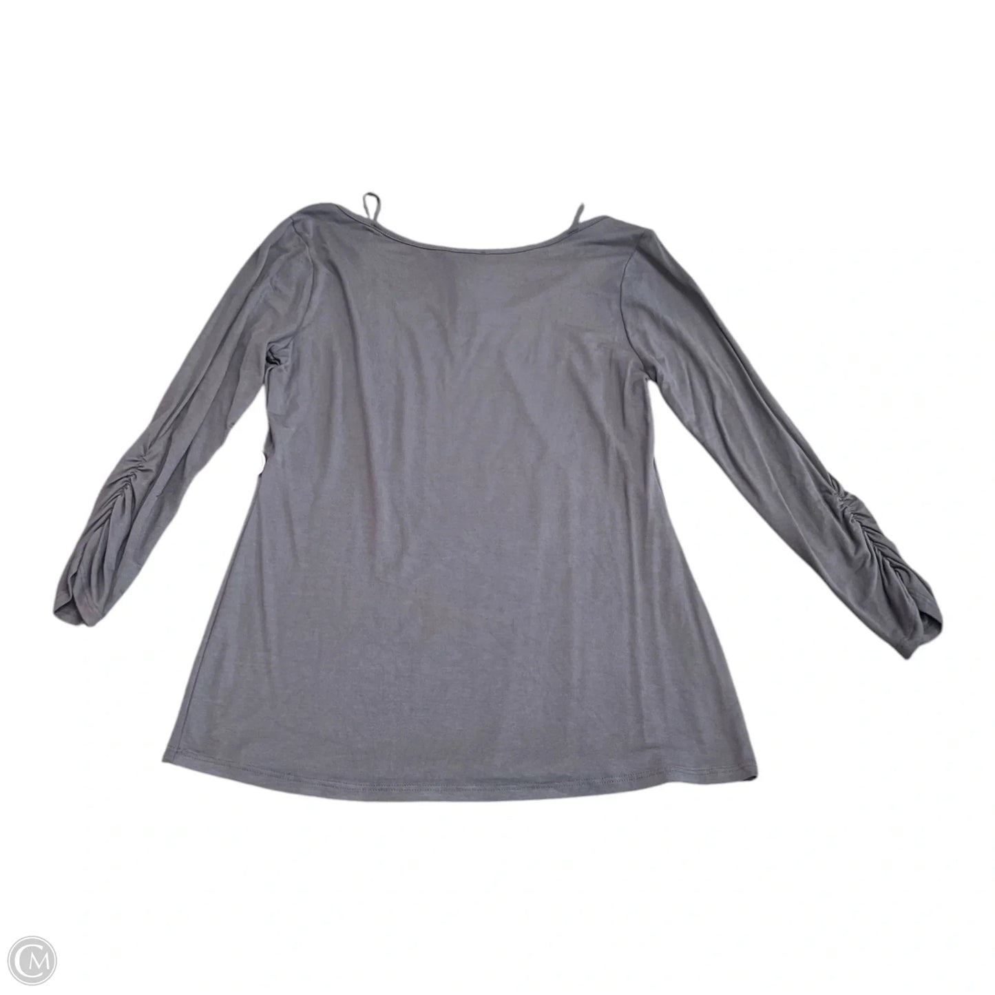 Top 3/4 Sleeve By Harley Davidson In Grey & Pink, Size: M