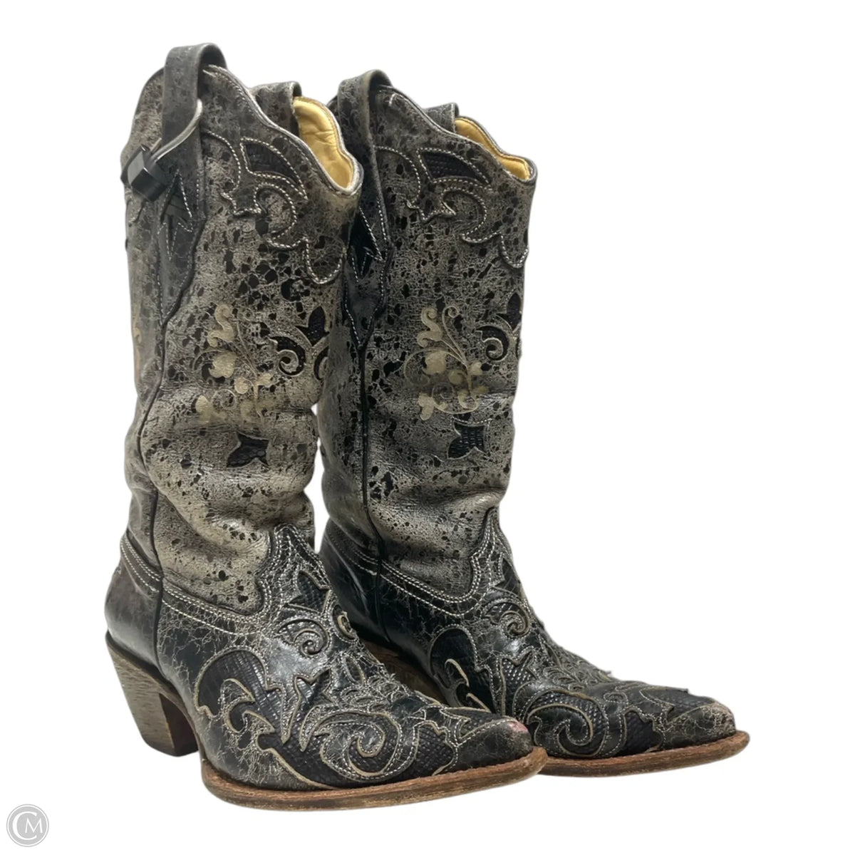 Boots Western By Corral In Black & Cream, Size: 6