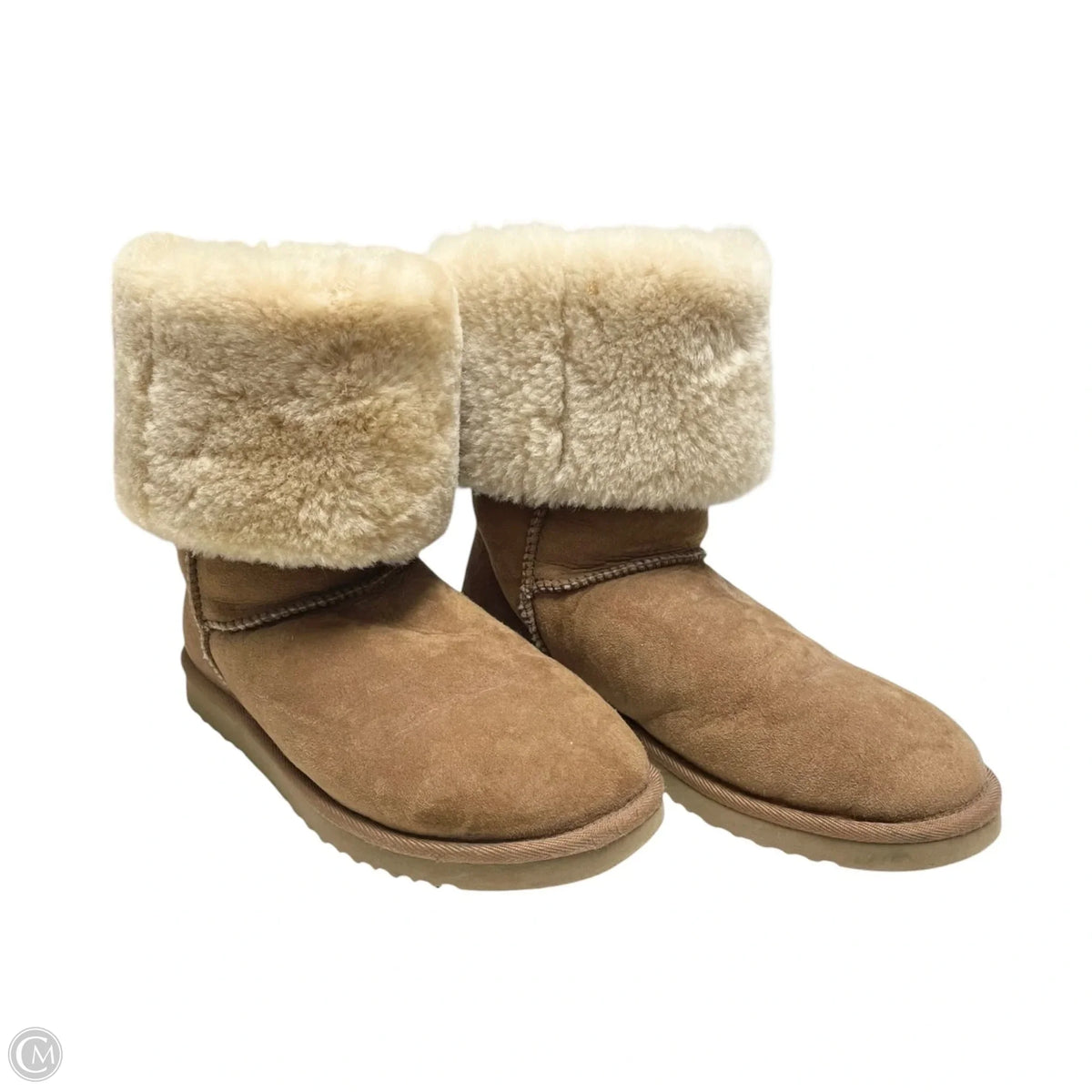 Boots Designer By Ugg In Cream & Tan, Size: 9