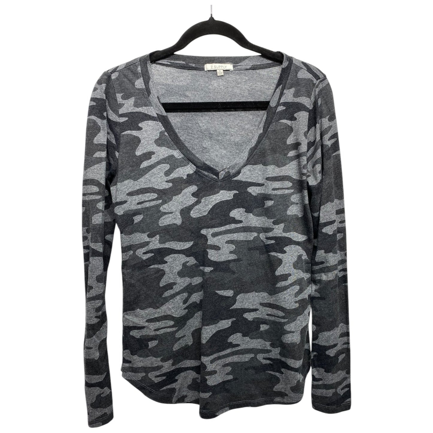 Top Long Sleeve By Z Supply In Camouflage Print, Size: S