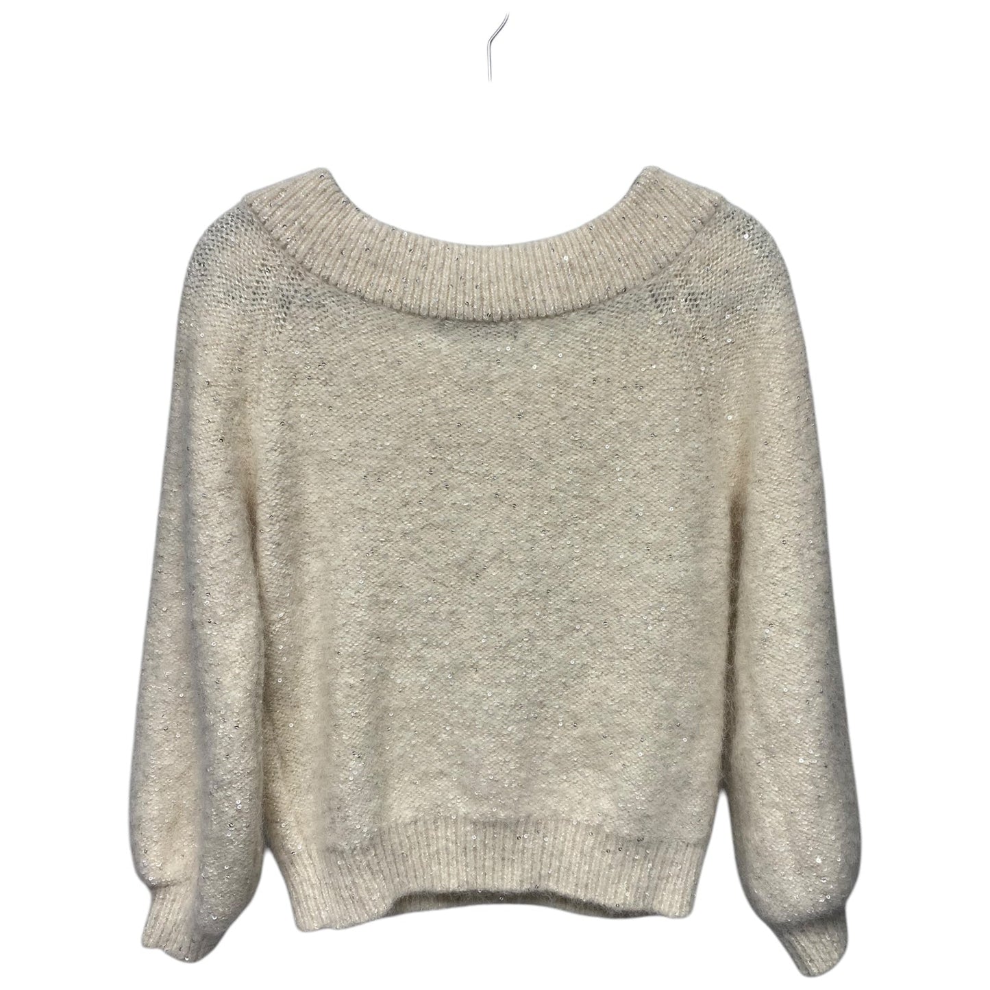 Sweater By Banana Republic In Cream & Silver, Size: S