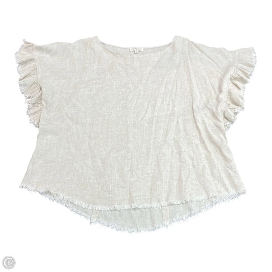 Top Short Sleeve By Umgee In Beige, Size: Xl