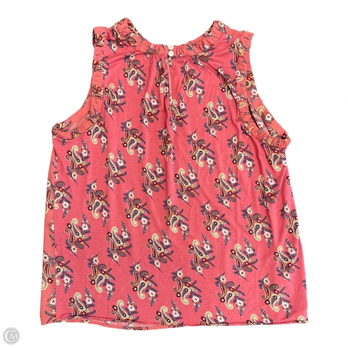 Blouse Sleeveless By Loft In Paisley Print, Size: Xl