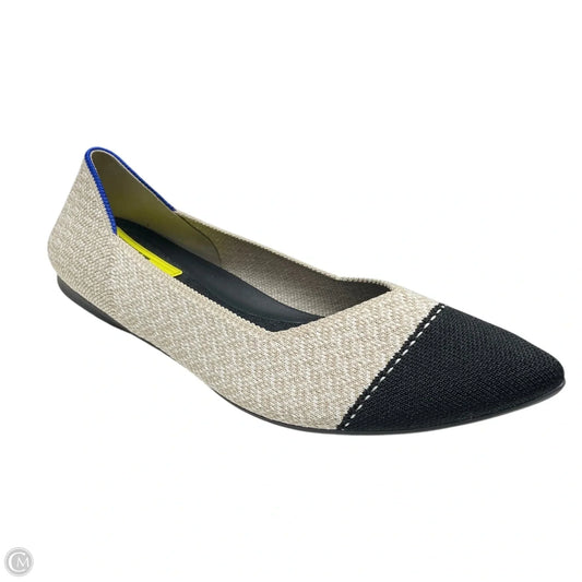 Shoes Flats By Rothys In Black & Cream, Size: 8