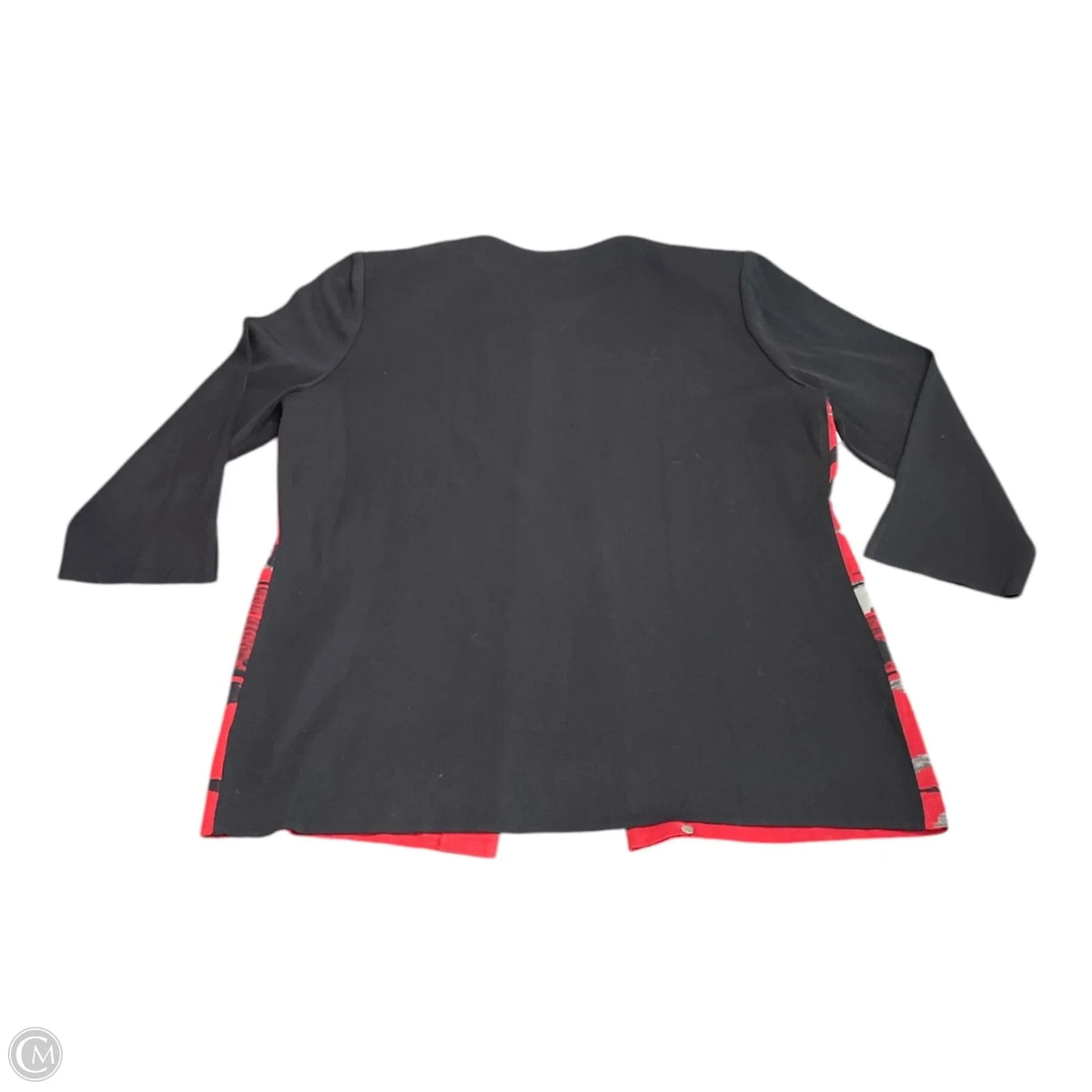Cardigan By Misook In Black & Red, Size: L