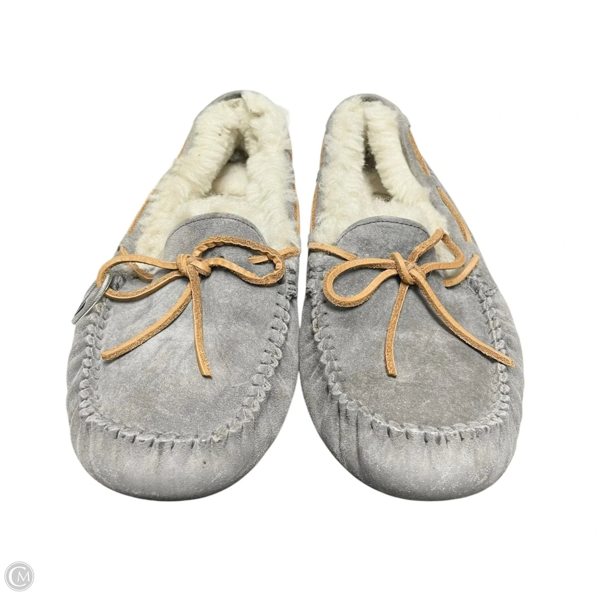 Slippers Designer By Ugg In Grey, Size: 8