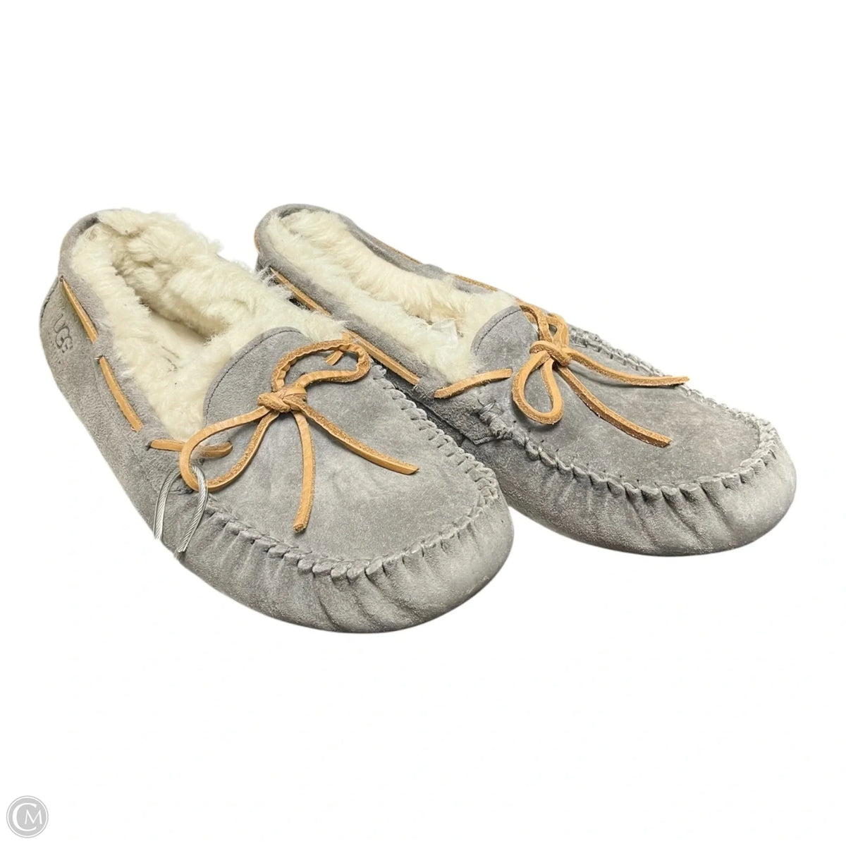Slippers Designer By Ugg In Grey, Size: 8