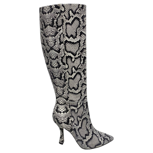 Boots Knee Heels By Gianni Bini In Snakeskin Print, Size: 7.5