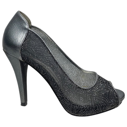 Shoes Heels Stiletto By Style And Company In Black & Silver, Size: 5.5