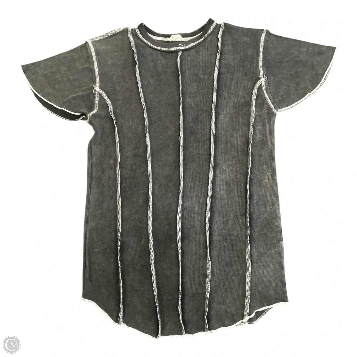 Top Short Sleeve By Pol In Grey, Size: S
