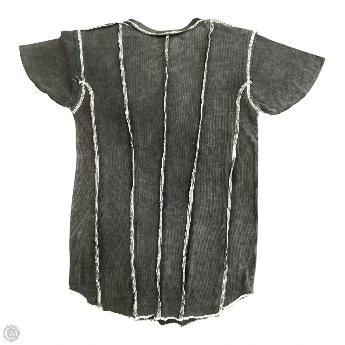 Top Short Sleeve By Pol In Grey, Size: S