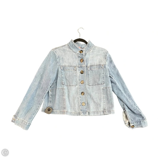 Jacket Shirt By J. Jill In Blue Denim, Size: Sp