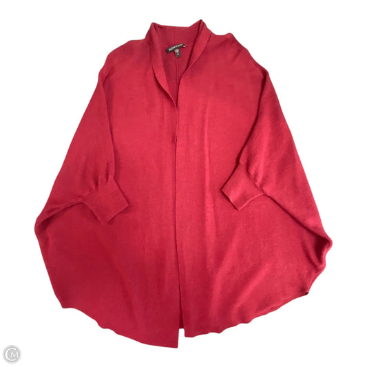 Sweater Cardigan By Eileen Fisher In Red, Size: Xl