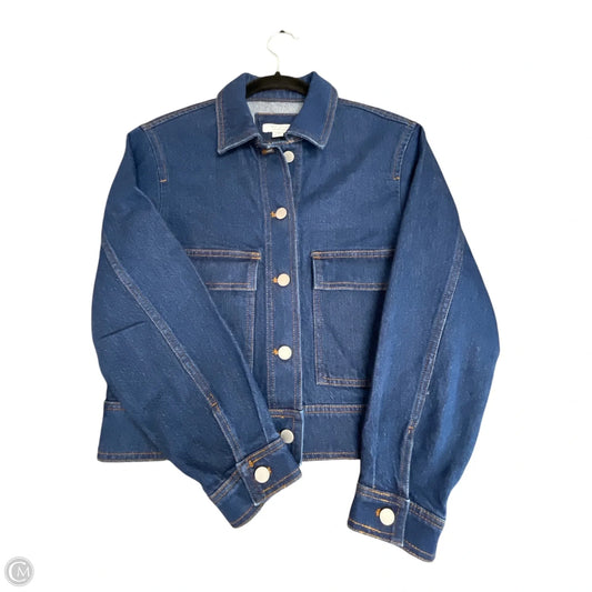 Jacket Denim By Ann Taylor In Blue Denim, Size: Xxsp